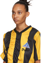 Thumbnail for your product : Martine Rose Yellow and Black Ruched Football T-Shirt