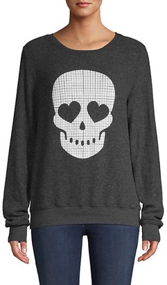 Wildfox Couture Graphic Skull Sweatshirt