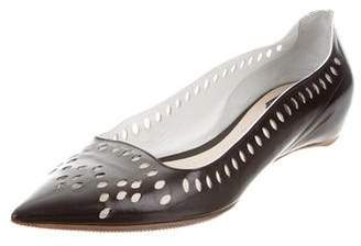 Christian Dior Leather Pointed-Toe Flats
