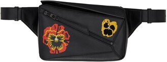 Loewe Black Pansies Small Puzzle Belt Bag