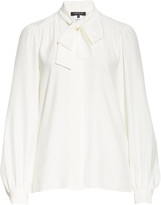 Thumbnail for your product : Lafayette 148 New York Cecile Tie Neck Silk Blouse