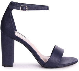 navy blue block heel sandals uk