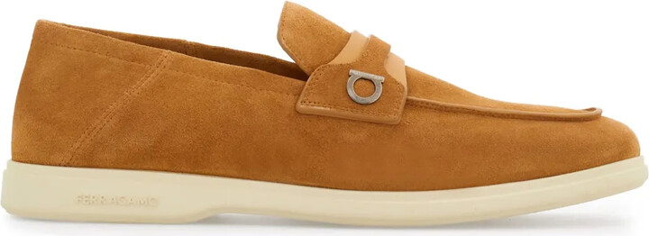 Ferragamo Gancini-buckle leather loafers