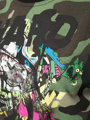 Jeremy Scott camouflage cropped sweatshirt