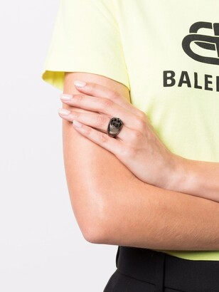 BALENCIAGA バレンシアガ Silver BB Signet Ring Balenciaga Bb Signet