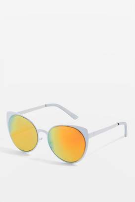 Topshop Martinez Flat Metal Sunglasses
