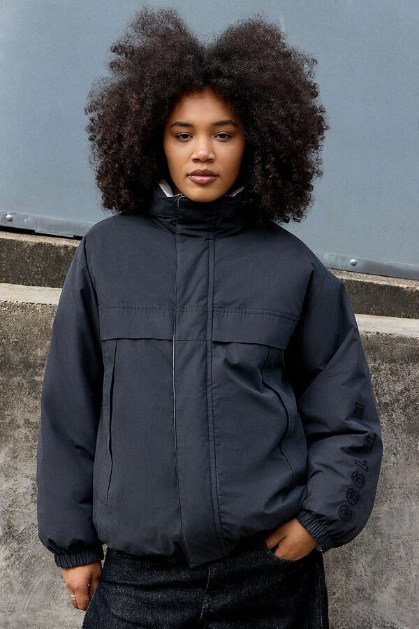 BDG Nara Reversible Padded Jacket Black S/M at Urban Outfitters