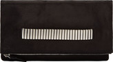 Thumbnail for your product : McQ Darkest Black Waxed Suede Foldover Clutch