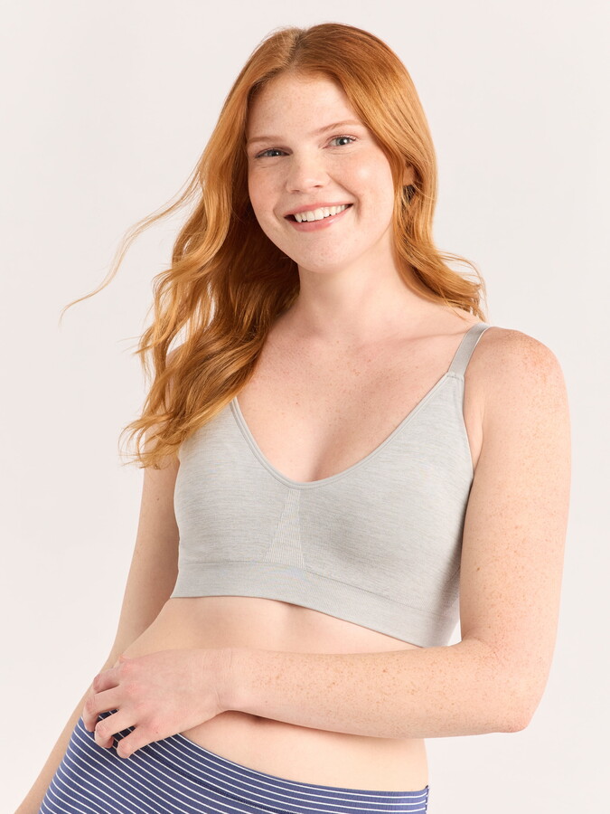 Joyspun Seamless Bra & Plunge Pullover Bralette for Women, Sizes S-3XL