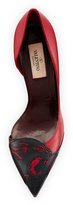 Thumbnail for your product : Valentino Leather Pointed-Toe Jaguar Pump, Red