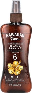 Hawaiian Tropic, Island Tanning, Sunscreen Oil Spray, SPF 6, 8 fl oz (236 ml)