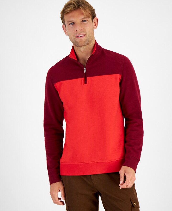 macys mens half zip sweater