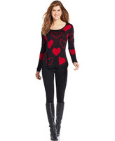 Thumbnail for your product : Style&Co. Long-Sleeve Intarsia-Knit Heart Sweater