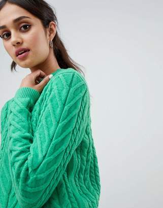 Bershka cable knit jumper