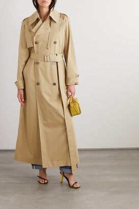 Loewe Double-breasted Belted Cotton And Silk-blend Trench Coat