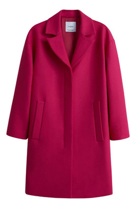 MANGO Pink Wool Coats