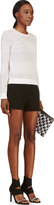 Thumbnail for your product : Alexander Wang T by Black Cotton & Leather Shorts