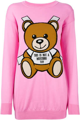 Moschino toy bear paper cut out sweater dress