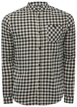 M&Co D-Struct Grandad Collar Checked Shirt
