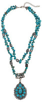 Thumbnail for your product : M&F Western Double Strand Teardrop Concho Turquoise Necklace/Earring Set