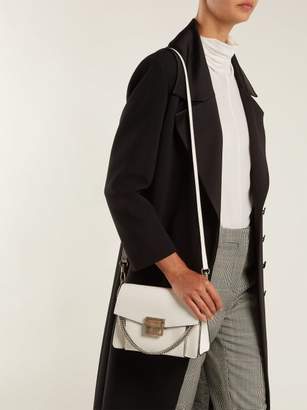 Givenchy Gv3 Small Leather Cross-body Bag - Womens - White