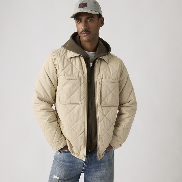Levi's Diamond Quilted Overshirt - Men's - Safari