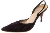 Thumbnail for your product : Fendi Suede Slingback Pumps
