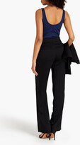 Thumbnail for your product : Fleur Du Mal Corded lace-paneled wool-blend jersey bodysuit