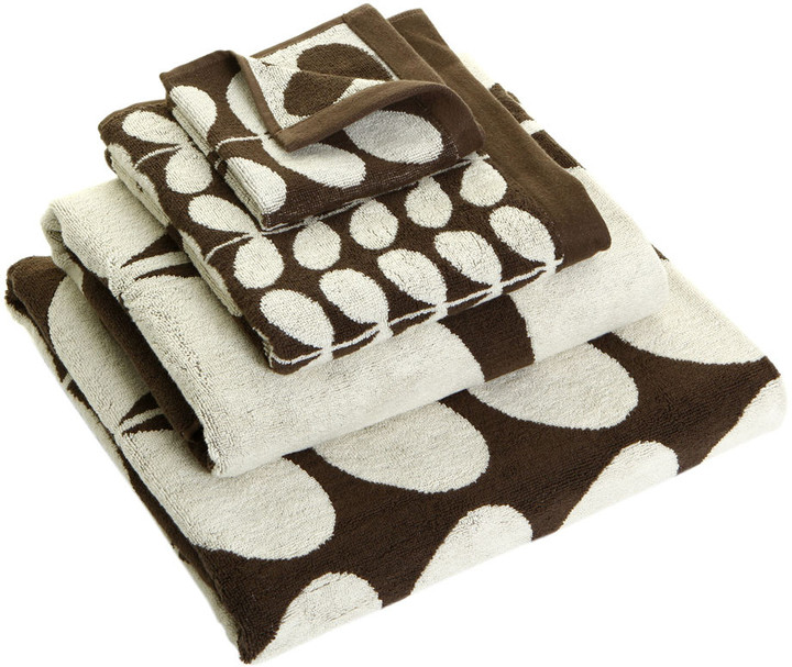 Orla Kiely Stem Jacquard Towel Cream/Nutmeg Bath Towel ShopStyle Home