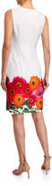 Thumbnail for your product : Calvin Klein Floral Border Sleeveless Sheath Dress