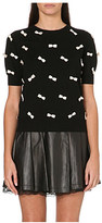 Thumbnail for your product : Alice + Olivia Satin bow embellished sweater