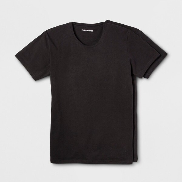 Pair of Thieves PairofThievesMen's2pkCrewNeckUndershirt-BlackS:Midweight,ShortSleeve,Pullover