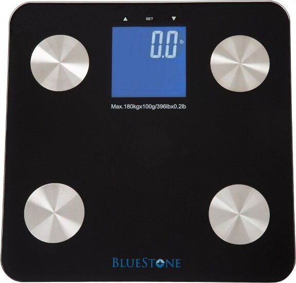 Bluestone DigitalScaleforBodyWeight-CordlessBattery-OperatedBathroomAccessorywithLargeLCDDisplaytoTrackHealthandFitnessbyBluestone(Black)