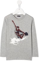 Thumbnail for your product : Il Gufo snowboard print T-shirt
