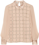 Thumbnail for your product : Temperley London Orion Geometric silk-blend brocade top