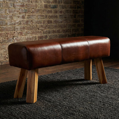 Red Barrel Studio Genuine Leather Bench