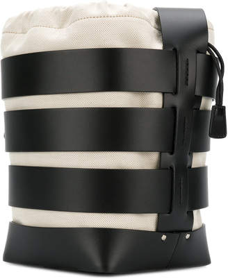 Paco Rabanne striped bucket tote