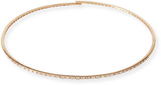Suzanne Kalan Baguette Diamond Collar Necklace in 18K Rose Gold