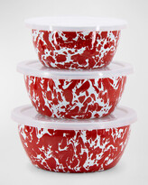 Thumbnail for your product : Golden Rabbit Red Swirl Nesting Bowls