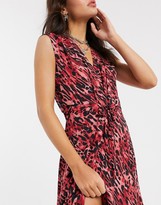 Thumbnail for your product : AllSaints tate ambient leopard print maxi dress in red