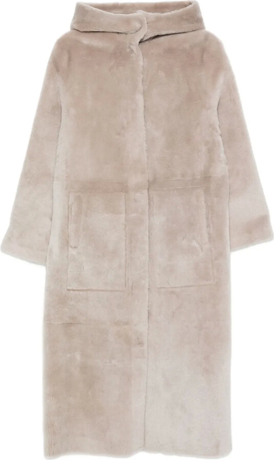 Simonetta Ravizza Hooded Shearling Coat
