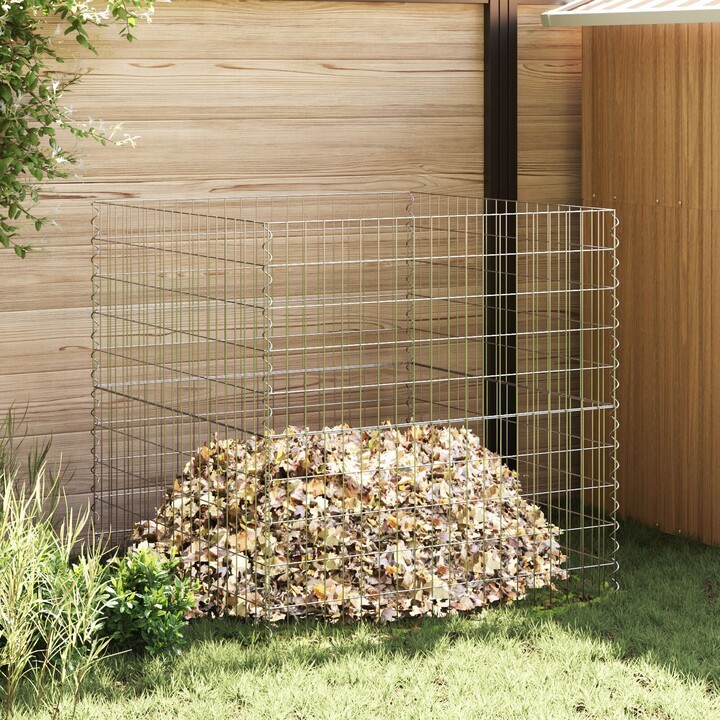 Berkfield Home Garden Composter 100x100x100 cm Galvanized Steel Square ...