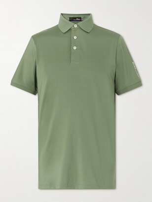 RLX Ralph Lauren Logo-Print Stretch Recycled-Shell Golf Polo Shirt