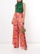 Thumbnail for your product : AMUR Floral Wide-Leg Trousers