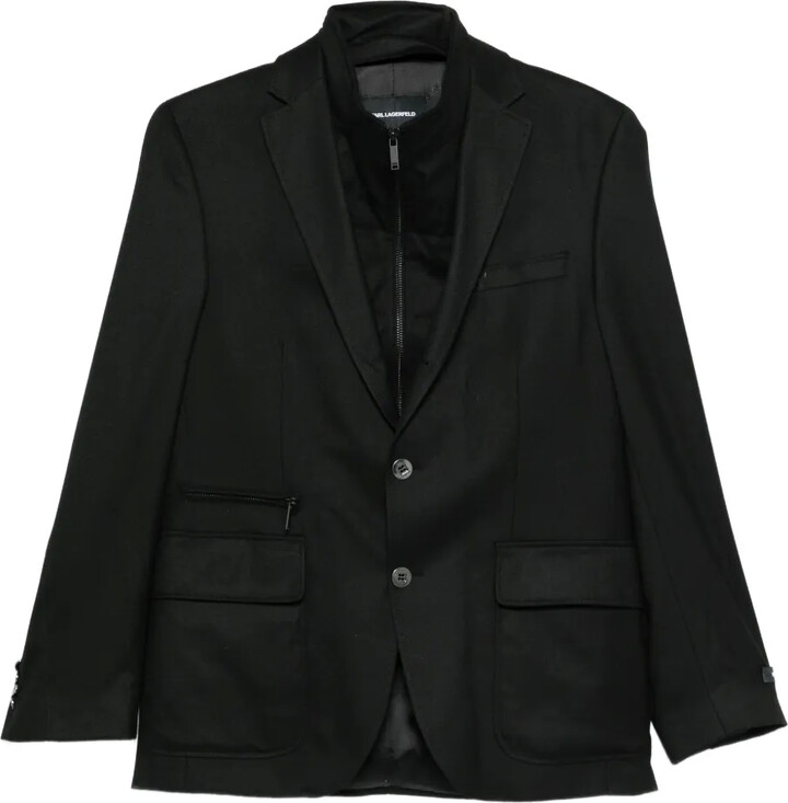 Karl Lagerfeld Paris Single-Breasted Blazer