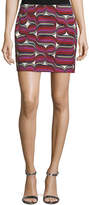 Thumbnail for your product : Trina Turk Ribbon-Print Mini Faille Skirt