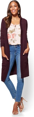 New York and Company Hooded Duster Cardigan