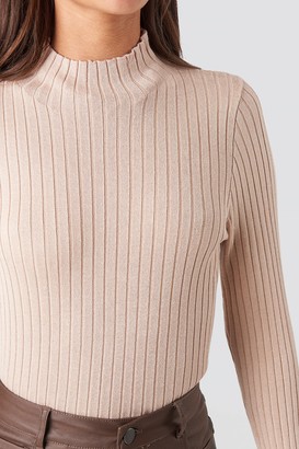 NA-KD Ribbed Knitted Polo Sweater