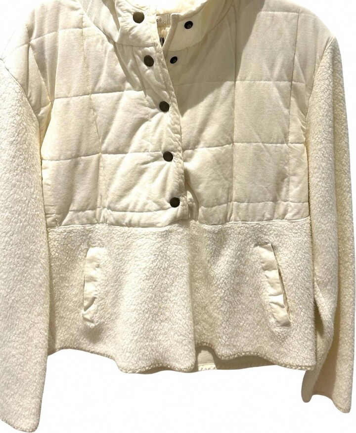 Mod-o-doc Women's Fleece Hooded Pullover Jacket In Ivory