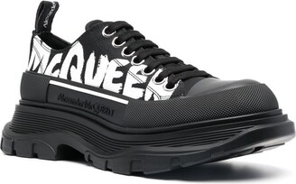 Alexander McQueen Graffiti-print Oversized Sneakers - Farfetch
